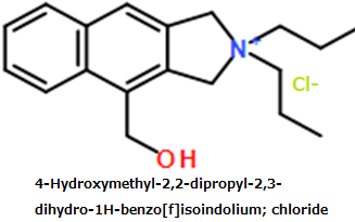 CAS#4-Hydroxymethyl-2,2-dipropyl-2,3-dihydro-1H-benzo[f]isoindolium; chloride